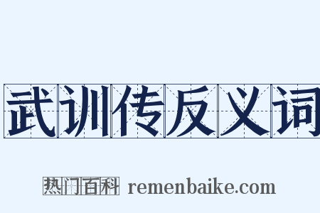 武训传反义词是什么意思的图片